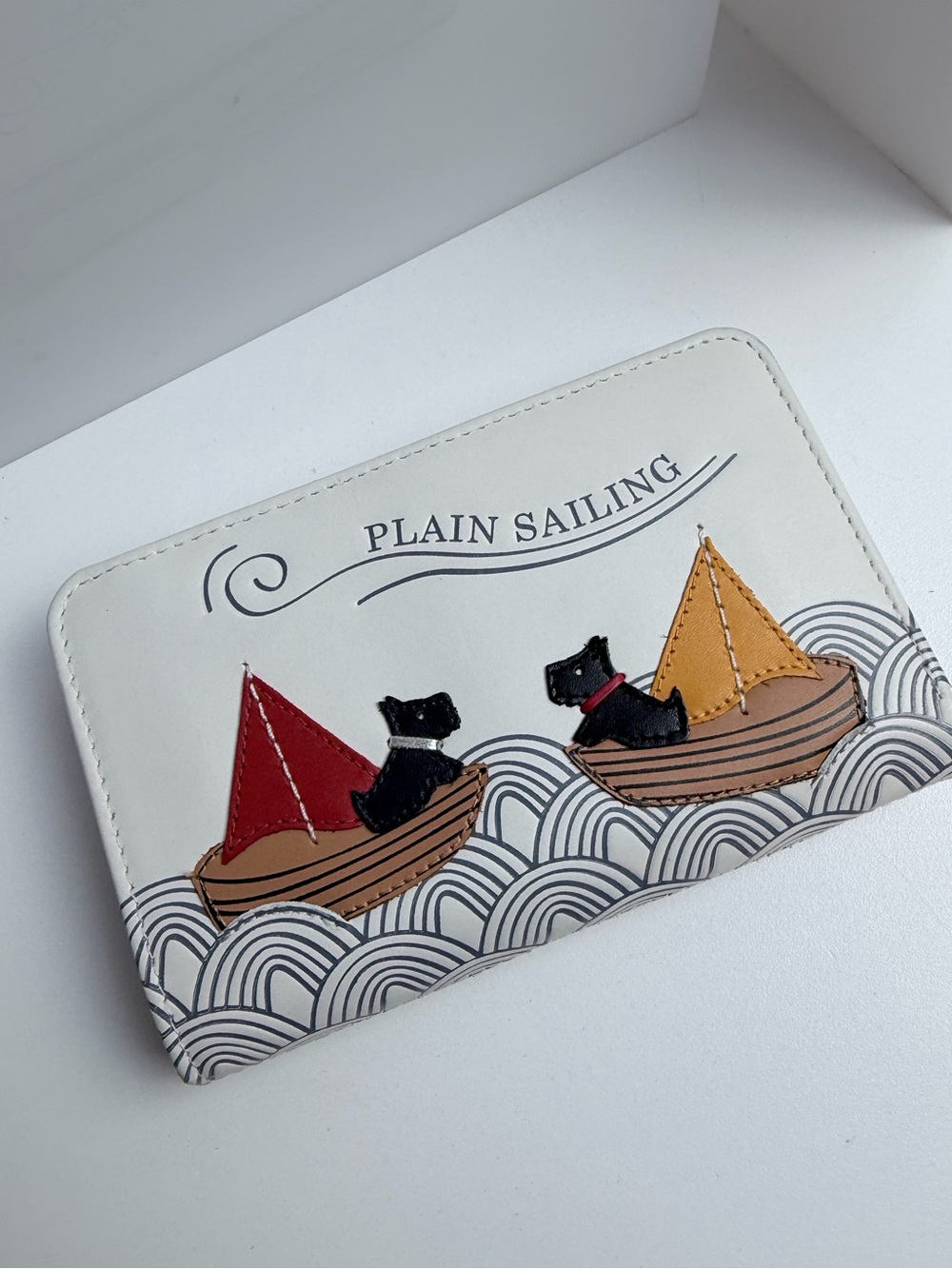 Radley London Leather Wallet Plain Sailing appliqué design with Scottie Dogs